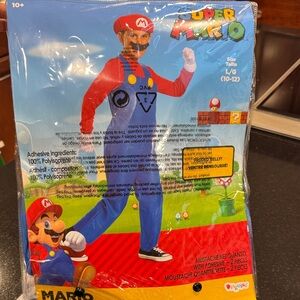 Super Mario Costume with Hat and Mustache NEW, not worn